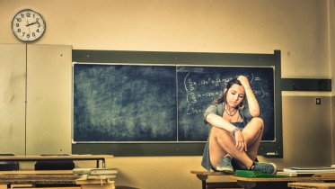 Girl-Depressed-School-Frustrated-Blackboard